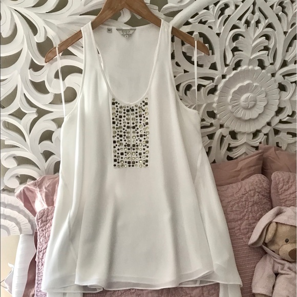 Guess Chiffon Tunic Blouse - Picture 2 of 5